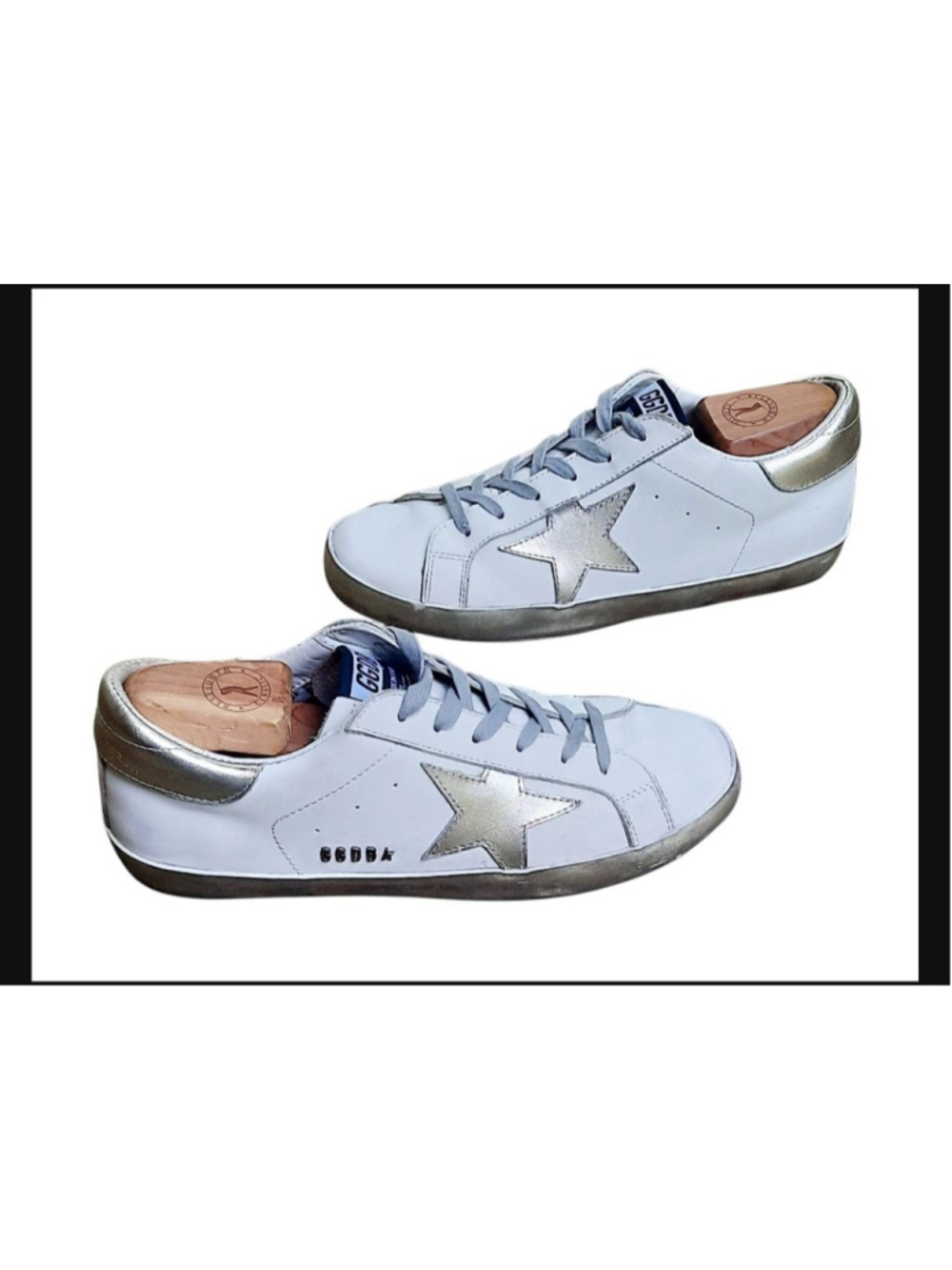 Golden Goose Super-Star fashion sneakers
White Silver (Women's) Size 10.5 - Picture 1 of 6